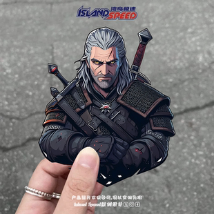 猎魔人汽车贴纸杰洛特奇幻小说角色笔记本电脑装 饰防刮擦贴花