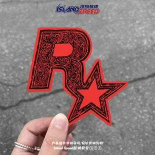 Rockstar Games标志汽车贴纸R星跑车摩托车电车划痕遮盖贴