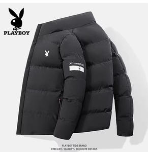 冬季新款男士外套保暖加厚羽绒服休闲外套短款简约棉袄潮