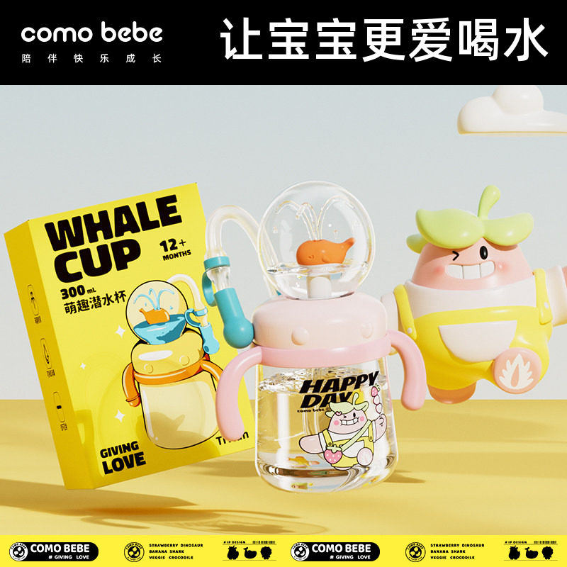可萌贝比Tritan萌趣儿童水杯图片