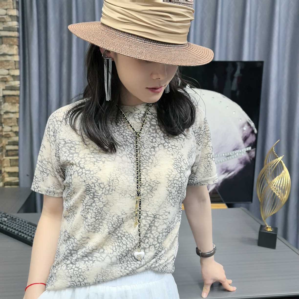 5925女款2025夏季爆款显瘦休闲短袖打底衫上衣