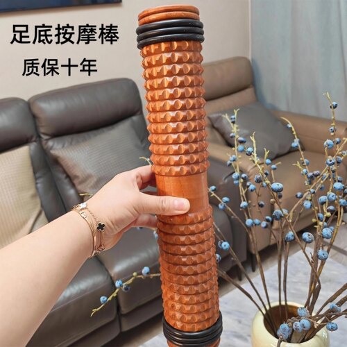 实木滚轮式足底按摩器萱尚