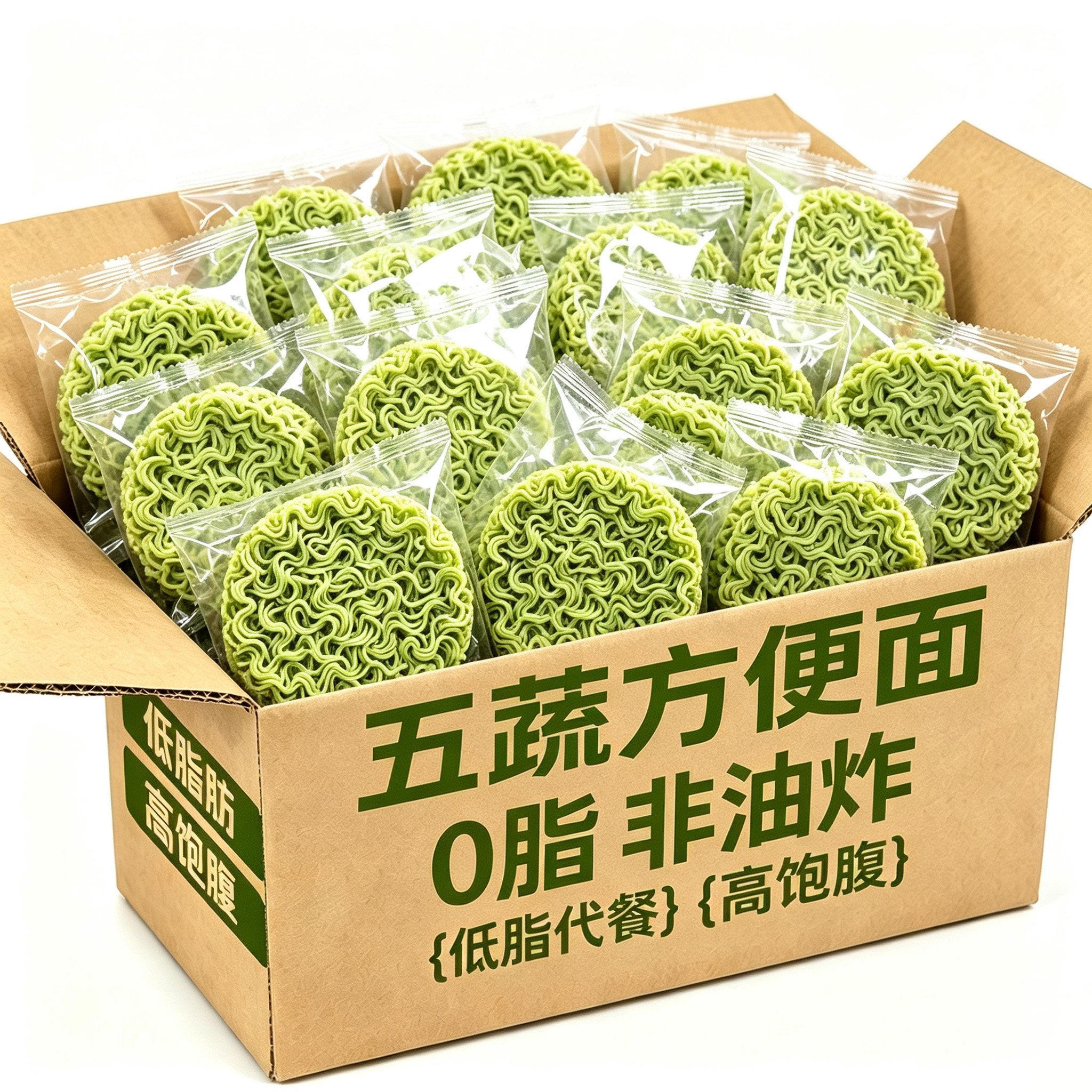 五蔬方便面儿童营健康零食品无添加早餐低无糖精脂蔬菜菠菜面条