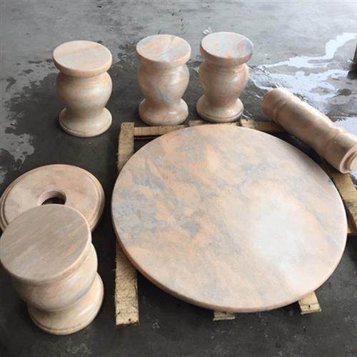 石桌石凳大理石晚霞红石材桌椅家居庭院棋台圆桌石雕摆件,家居饰品,石雕,淘宝优惠券,粉丝福利购,淘宝优惠卷