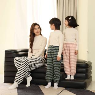 儿童睡裤女童秋冬季长裤加绒冬天保暖家居裤男童珊瑚绒加厚暖暖裤