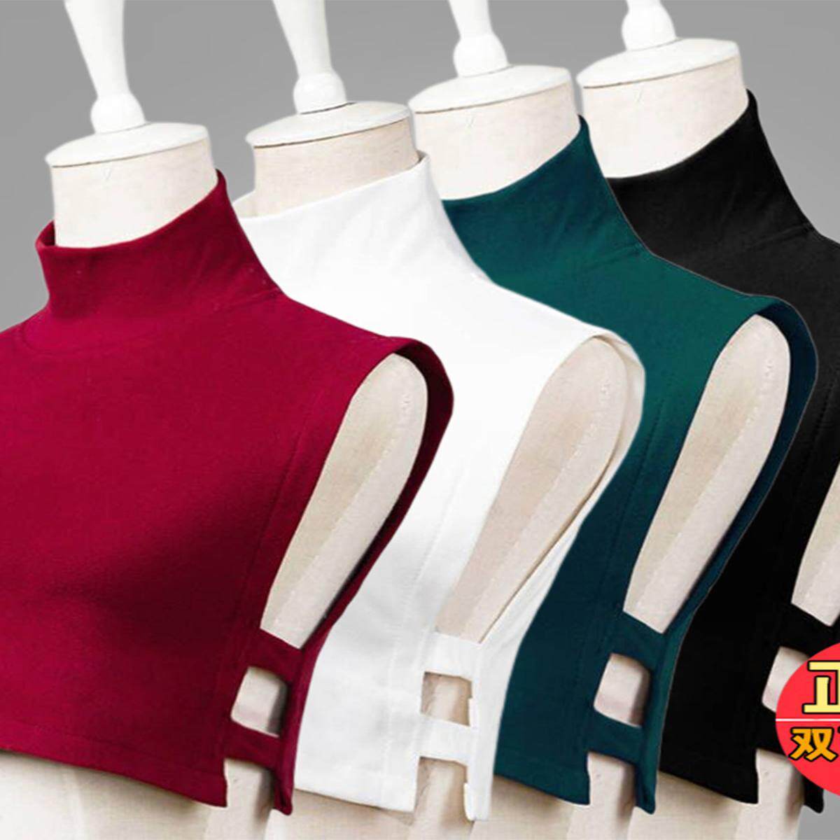 假领子女百搭假领内搭打底衫秋冬配毛衣德绒保暖围脖护颈背心高领