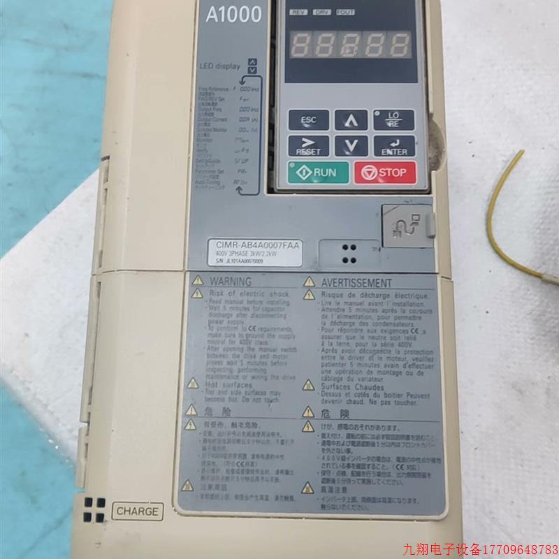 拍前询价:CIMR-AB4A0007FAA安川变频器重载2.2KW轻载