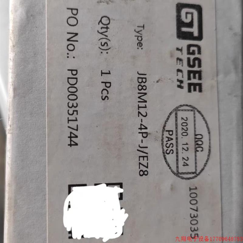 拍前询价:GSEE TECH模块 JB8M12-4P-J/EZ8 GSEE吉诺分理线盒