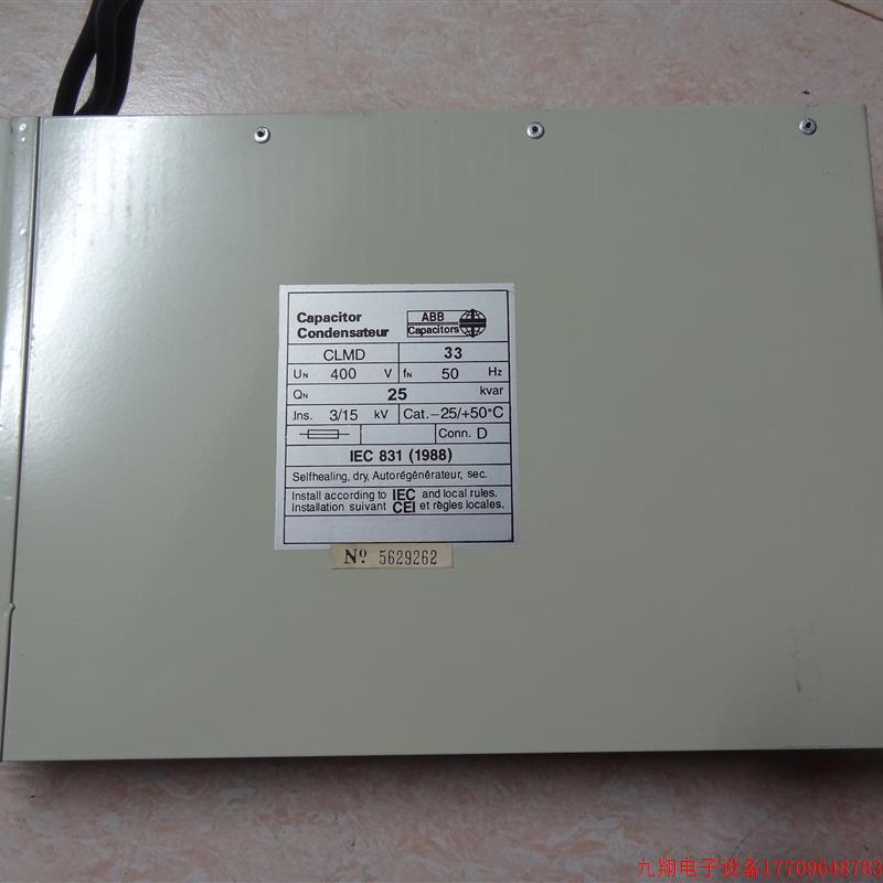 拍前询价:原装 ABB 补偿电容器 CLMD33/25KVAR 400V50Hz 库存货