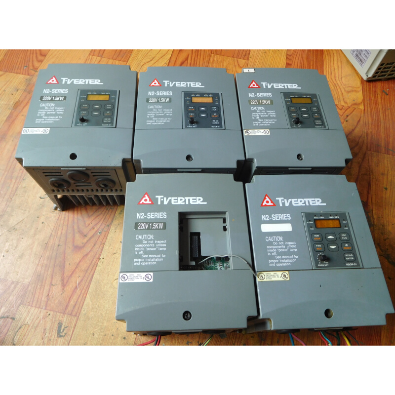 拍前询价：二手拆机台安变频器N2-202-H N2-202-M 1.5KW 220V 实