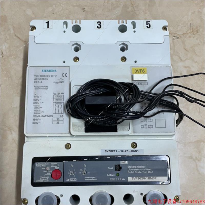 拍前询价:(议价)塑壳断路器 3VF6211 3P/630A全新正品