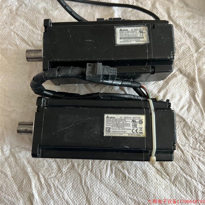 拍前询价:(议价)台达750w伺服电机 ECMA-C20807SS  FS各一
