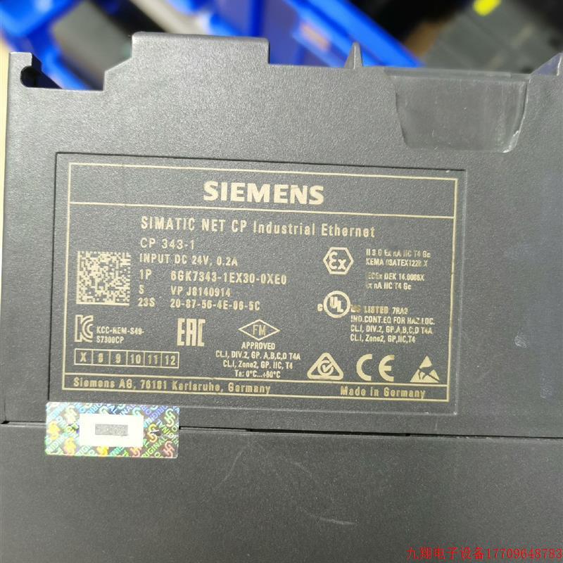 拍前询价:6ES7343-1EX30-0XE0,99新送包装,配