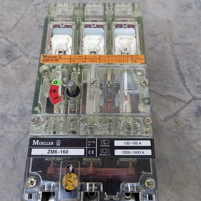 拍前询价：NZMH6-160/ZM6-160金钟穆勒塑壳断路器3P透明【议价产