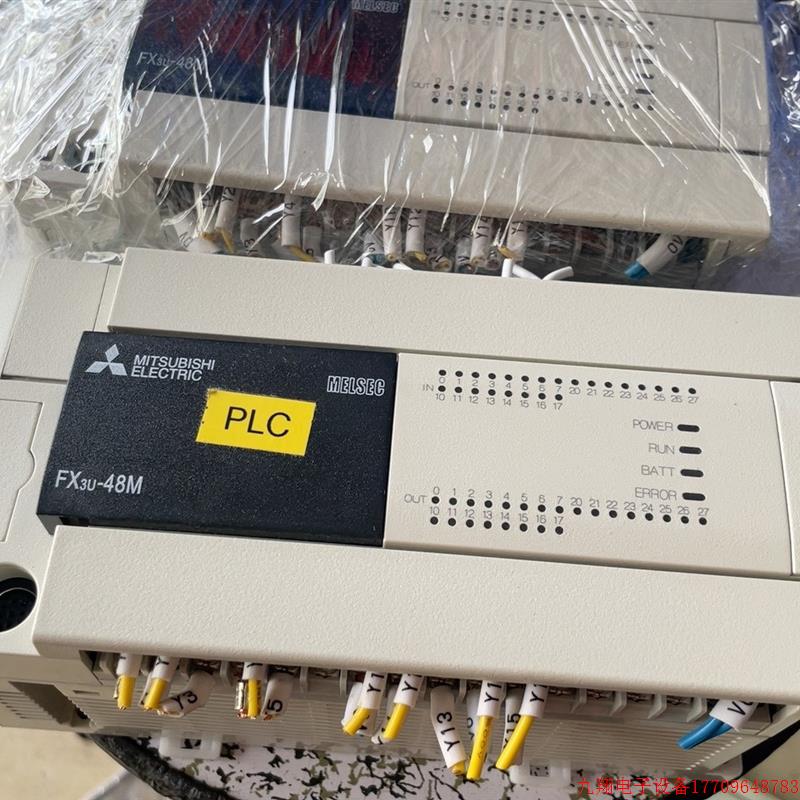 拍前询价:(议价)PLC。FX3u-48MT/ES-A。拆机件,成色新
