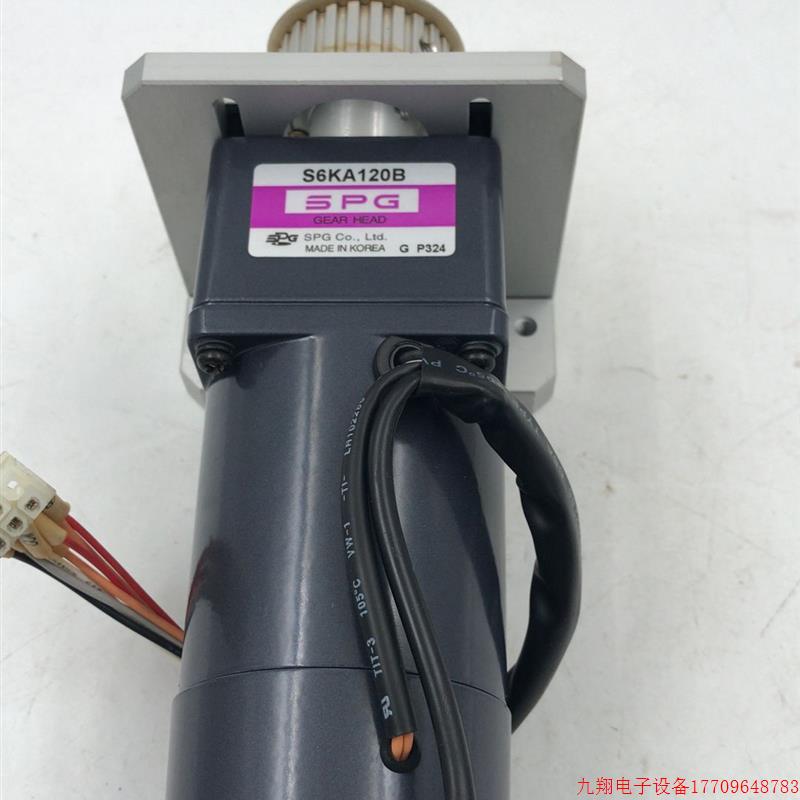 拍前询价:拆机韩国SPG齿轮减速器S6KA120B  电机SR06GB-ES12 现