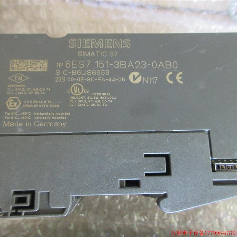拍前询价:A028*拆机正品 SIEMENS 6ES7 151-3BA23-0AB0 现货