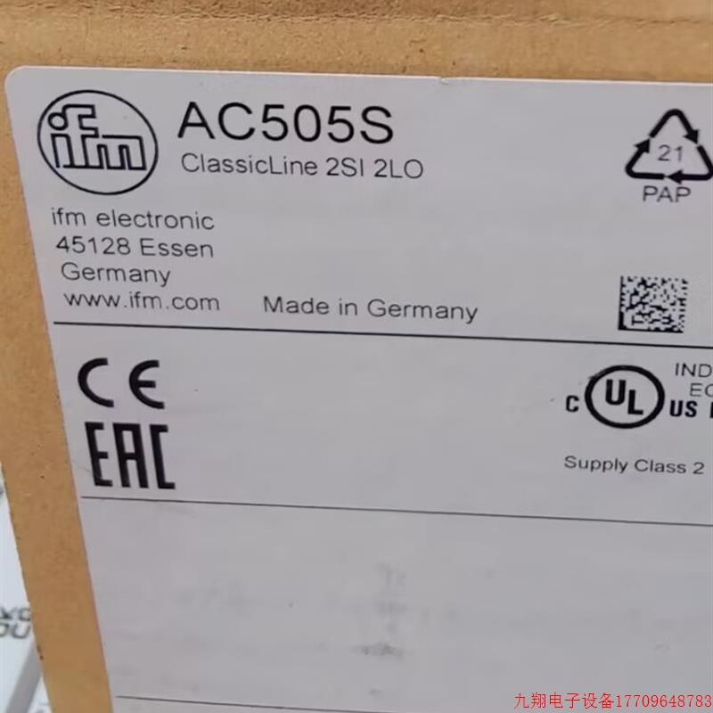 拍前询价:IFM AC505S AC1154 AC1256 AC1258  全新原装正品易福
