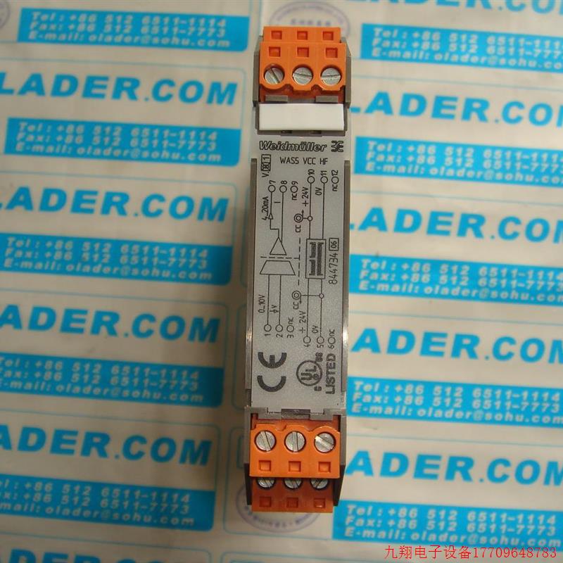 拍前询价:WEIDMULLER 8447340000(WAS5 VCC HF 0-10/4-20MA)  隔