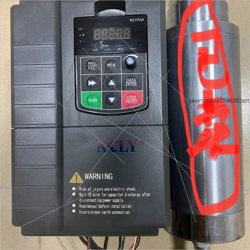 拍前询价：台芯电主轴 变频器 拆机一套,输入电压380v 转速2400