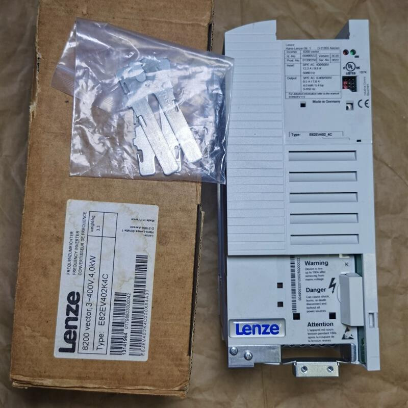 拍前询价：伦茨8200变频器E82EV402-4C 380V 4KW上