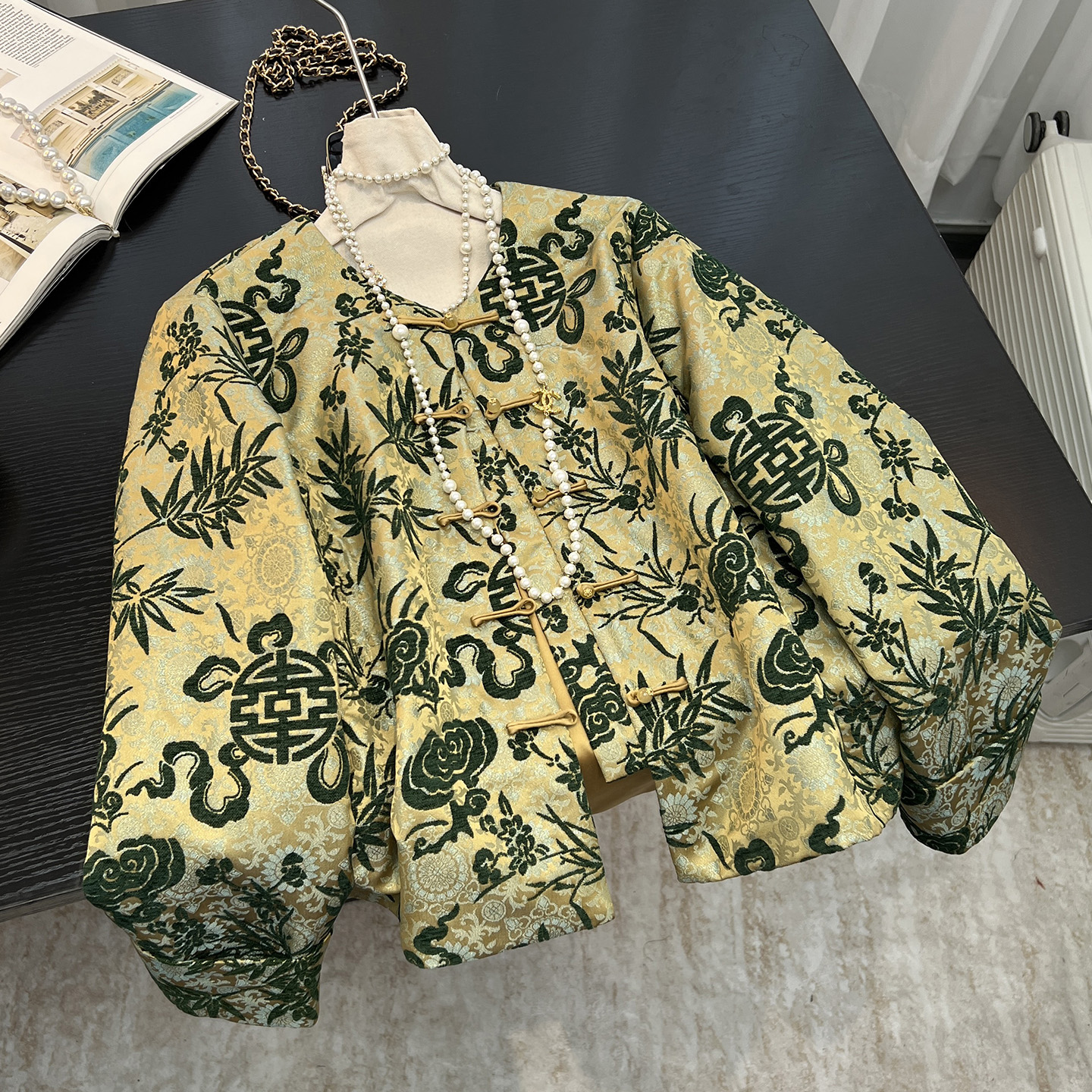 极繁新中式国风提花外套