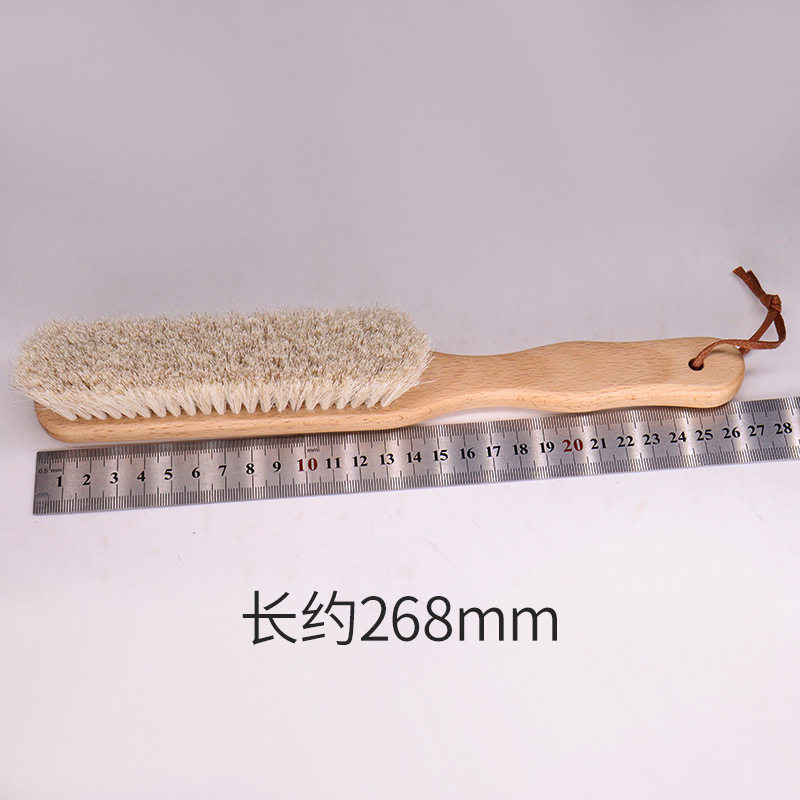 长柄鬃毛马毛刷软毛鞋刷子扫床刷大衣刷清洁衣帽刷上鞋油刷擦皮鞋