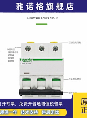 施耐德小型断路器C型D型Ic65N 1P2P3P4P 6A10A25A32A63A空气开关