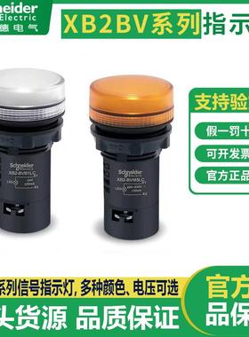 施耐德指示灯XB2BV带LED绿红黄蓝白3LC4LC5LC红色蜂鸣器24V/220V