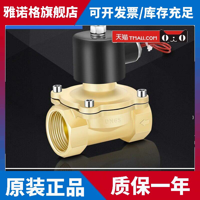 大口径电磁阀汽车淋水阀水箱淋水阀2.5寸DN65纯铜螺纹炼接 大流量