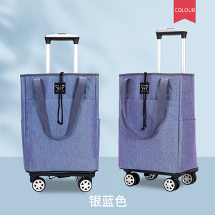 日韩轻便万向轮购物袋买菜包家用买菜小拉车可折叠拉杆购物车旅行