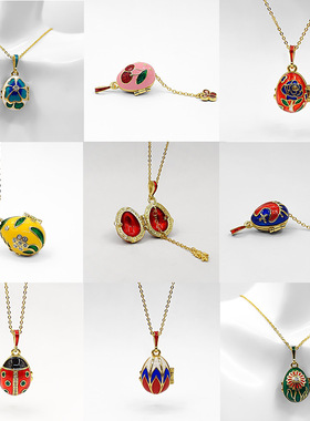 新款俄罗斯多款可开合热彩蛋微镶