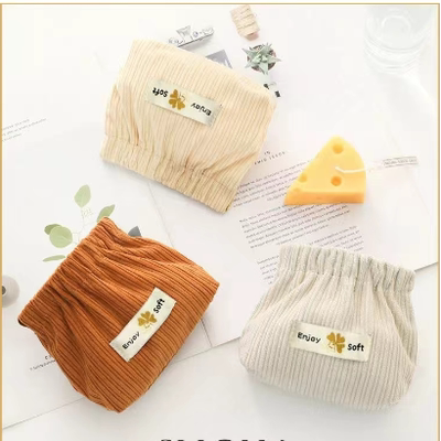 弹片美观口红包化妆品收纳包女便携2024新款包包里的灯芯绒收纳包