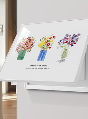 简约花卉免打孔电表箱遮挡装饰画