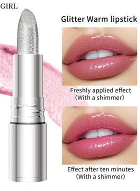 Shiny color changing lipstick does not stick to cup lipstick