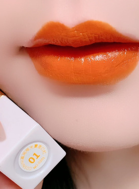 橘色口红滋润哑光雾面持久不易沾杯淡妆素颜自然显白学生小众平价