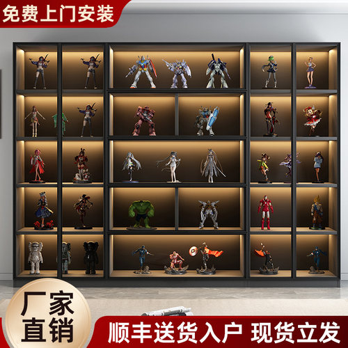玻璃门手办柜家用书柜
