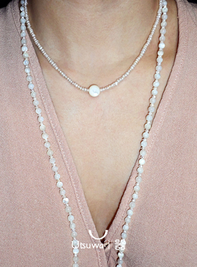 法式小众原创珍珠母贝珍珠锁骨链