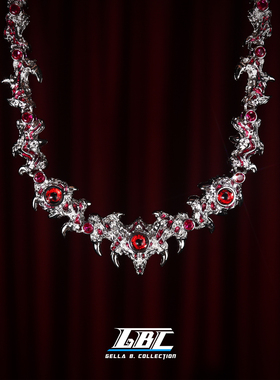 GBC古巴链寄生兽项链高级感轻奢红色血液小众项链男女款2025新款