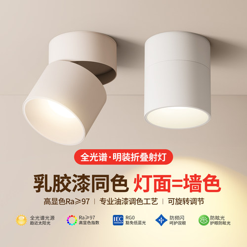 客厅家用明装射灯可可蛋奶吸顶灯