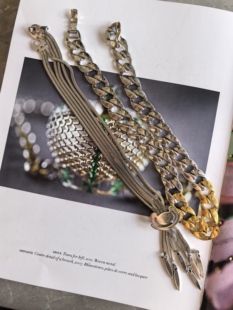 Vintage古着饰品monet素银中古项链