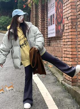 平湖2024年冬季新款羽绒服男女情侣学生宽松加厚保暖时尚面包服潮