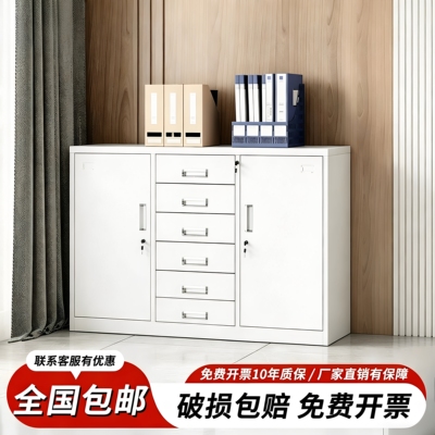 加宽加厚铁质带锁文件柜