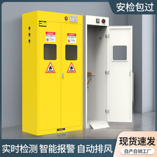 全钢防爆气瓶柜安全柜实验室双瓶煤气罐乙炔氮气氢气体钢瓶储存柜