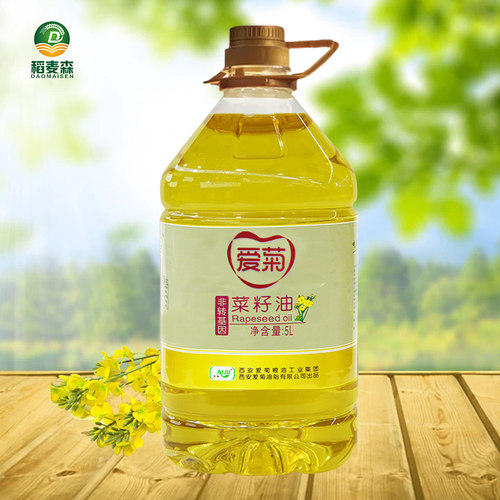 爱菊一级菜籽油5L 压榨食用油 家用大桶炒菜油
