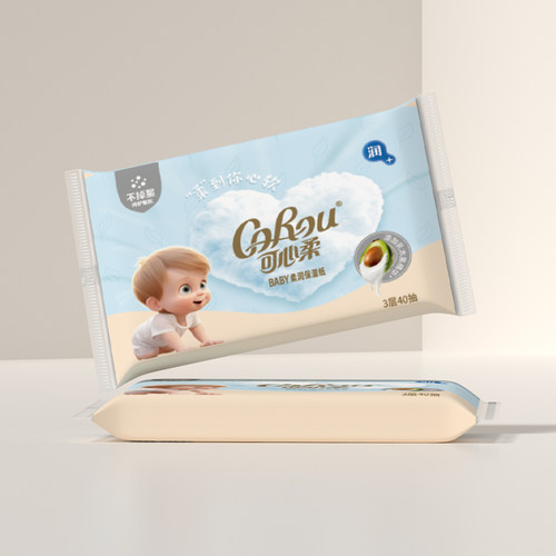 【天猫U先试用】可心柔宝宝乳木果云柔巾40抽2包