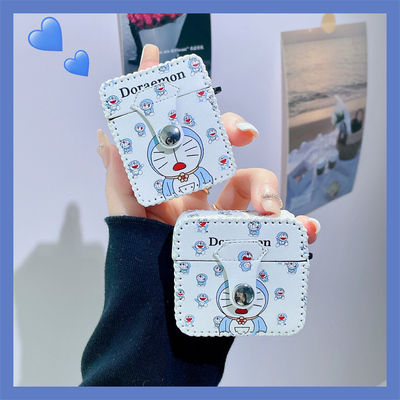 适用airpodspro保护套一体式卡通叮当猫苹果airpods3耳机壳三代airpods2硅胶软壳4代无线蓝牙耳机盒5代女可爱