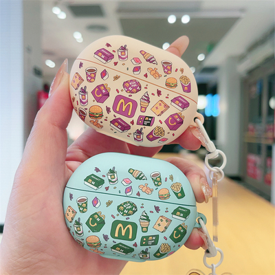 适用华为freebudspro4保护套freebuds6i/5i耳机壳bud4/4e/4i新款pro3硅胶pro2汉堡薯条SE3/se2蓝牙FreeClip盒