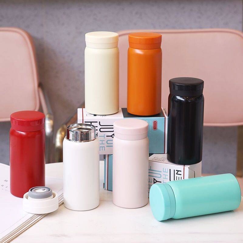 小巧可爱男女生新款口袋杯简约迷你双层真空保温杯