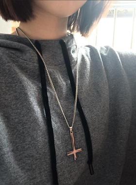 倒逆十字架我在惊悚游戏里封神白柳周边钛钢吊坠项链不掉色配饰